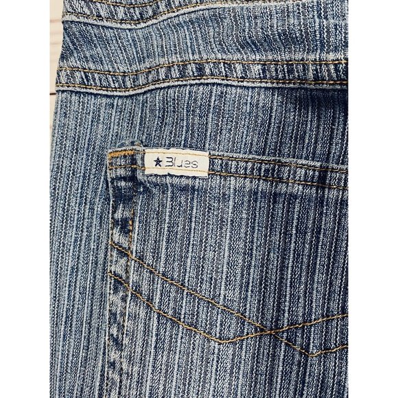 Carolina Blues Jeans Womens Sz 30” x 27” Funky Textured Blue Straight Leg Ladies - Picture 7 of 8